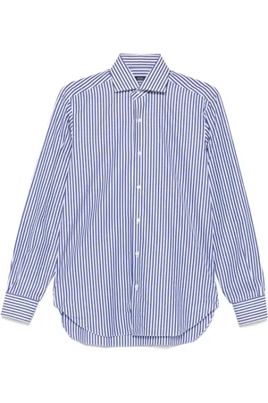 BARBA Heren, Overhemden, Blauw, Maat: 3XL