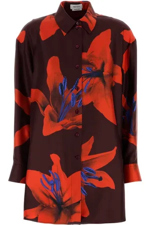 Alexander McQueen Dames, Blouses & Shirts, Veelkleurig, Maat: M Satijn