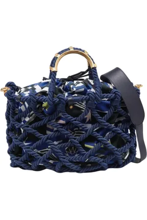 CHANEL Dames, Pre-owned, Blauw, Maat: ONE Size Katoen