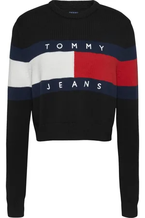 Tommy Hilfiger Dames, Truien, Zwart, Maat: L Katoen