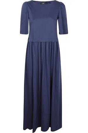 Max Mara Dames, Jurken, Blauw, Maat: XL Katoen