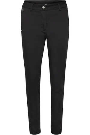 Kaffe Dames, Broeken, Zwart, Maat: 3XL Katoen