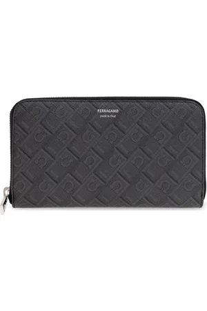 Salvatore Ferragamo Heren, Accessoires, Grijs, Maat: ONE Size Leer