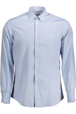 HARMONT&BLAINE Heren, Overhemden, Blauw, Maat: XL Katoen
