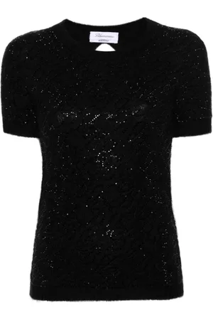 BLUMARINE Dames, Tops, Zwart, Maat: M