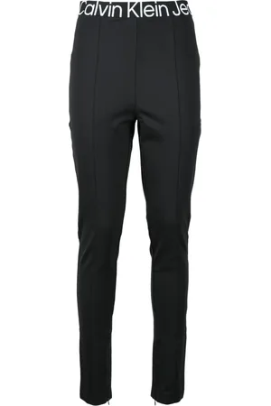 Calvin Klein Dames, Broeken, Zwart, Maat: XS Viscose