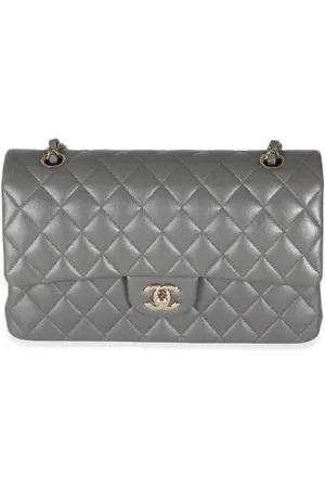 CHANEL Dames, Pre-owned, Grijs, Maat: ONE Size Leer