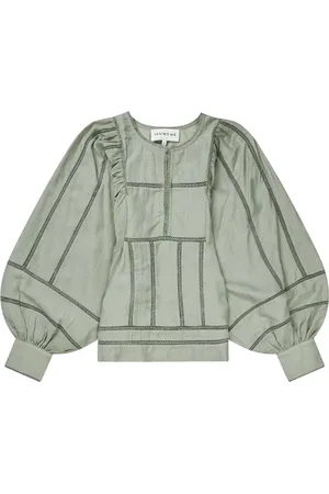 Munthe Dames, Blouses & Shirts, Groen, Maat: M Katoen
