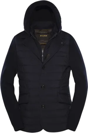 MOORER Heren, Jassen, Blauw, Maat: M Zijde