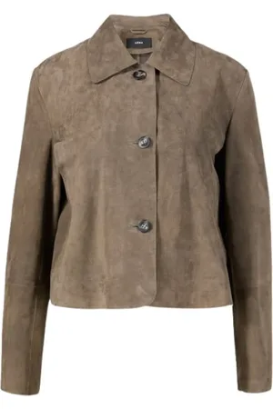 arma leder Dames, Jassen, Bruin, Maat: XS Suède