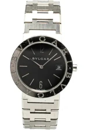 Bvlgari Heren, Pre-owned, Zwart, Maat: ONE Size Zijde