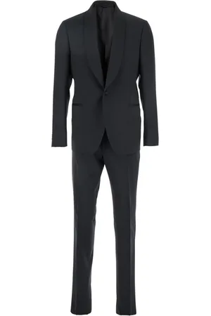 LARDINI Heren, Pakken, Zwart, Maat: XL Wol