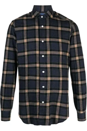 BARBA Heren, Overhemden, Blauw, Maat: 4XL Katoen