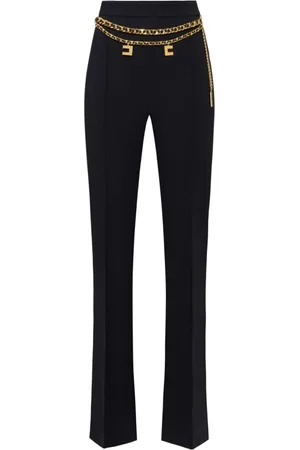 Elisabetta Franchi Dames, Broeken, Zwart, Maat: L