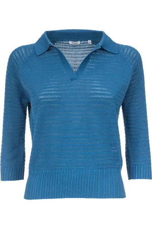 Aspesi Dames, Truien, Blauw, Maat: XS Katoen