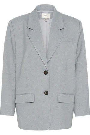 Gestuz Dames, Jassen, Grijs, Maat: M Viscose