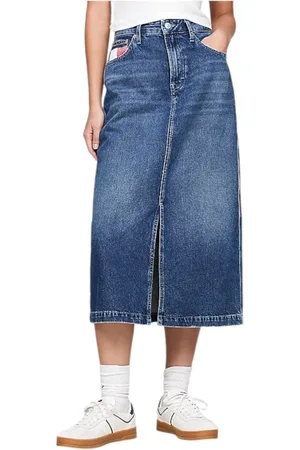 Tommy Hilfiger Dames, Rokken, Blauw, Maat: W24 Denim
