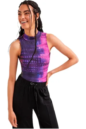 Desigual Dames, Tops, Paars, Maat: L Viscose