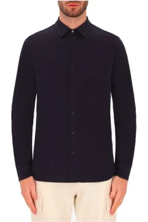 DISTRETTO 12 Heren, Overhemden, Blauw, Maat: XL Nylon