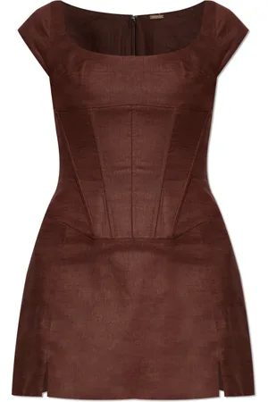 Cult Gaia Dames, Jurken, Bruin, Maat: M
