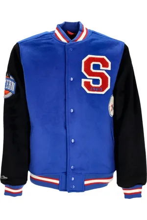 Mitchell & Ness Heren, Jassen, Blauw, Maat: L Wol
