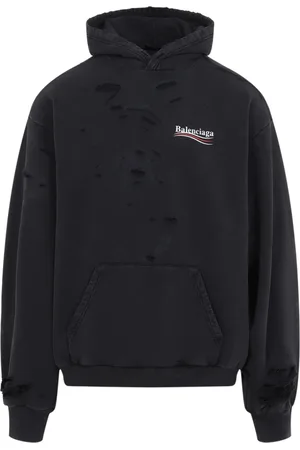 Balenciaga Heren, Sweatshirts & Hoodies, Zwart, Maat: S Katoen