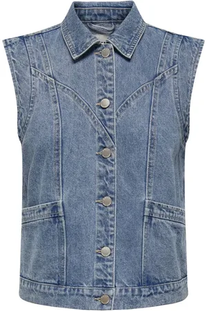 ONLY Dames, Jassen, Blauw, Maat: L Denim