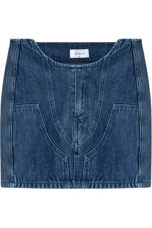 OFF-WHITE Dames, Rokken, Blauw, Maat: XS Denim