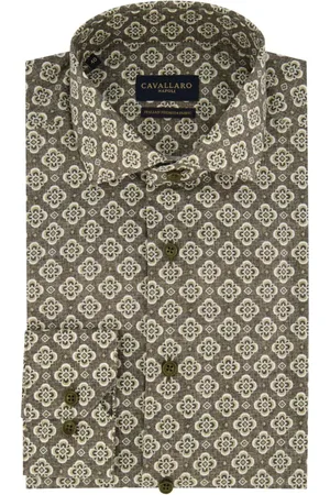 Cavallaro Napoli Heren, Overhemden, Groen, Maat: 2XL Katoen