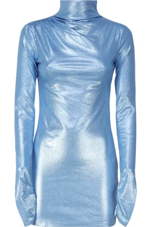 Andamane Dames, Jurken, Blauw, Maat: S Viscose