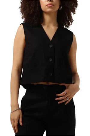 Modstrom Dames, Jassen, Zwart, Maat: M Leer