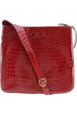 Salvatore Ferragamo Dames, Pre-owned, Rood, Maat: ONE Size Leer