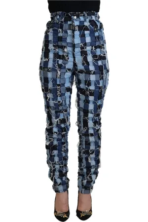 Dolce & Gabbana Dames, Broeken, Veelkleurig, Maat: XS Katoen