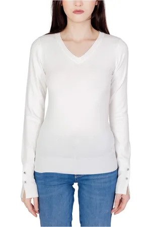 Guess Dames, Truien, Wit, Maat: M Katoen
