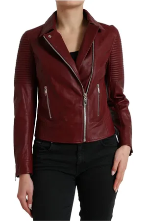 Dolce & Gabbana Dames, Jassen, Rood, Maat: XS Leer