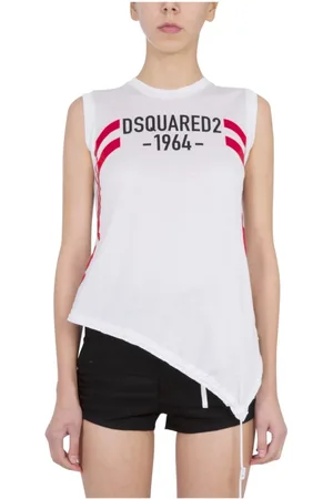 Dsquared2 Dames, Tops, Wit, Maat: XS Katoen