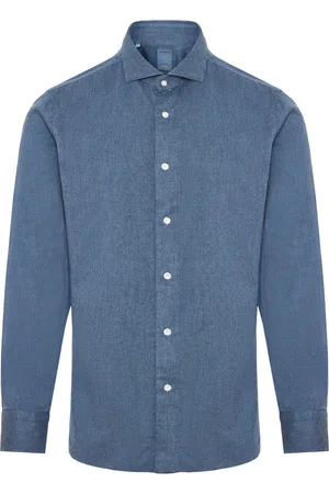 BARBA Heren, Overhemden, Blauw, Maat: 5XL Katoen