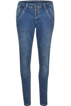 Cream Dames, Jeans, Blauw, Maat: W29 Katoen