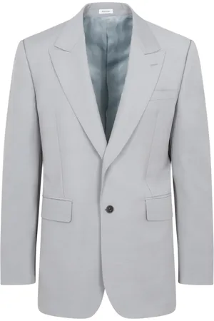 Alexander McQueen Heren, Jassen, Grijs, Maat: L Wol