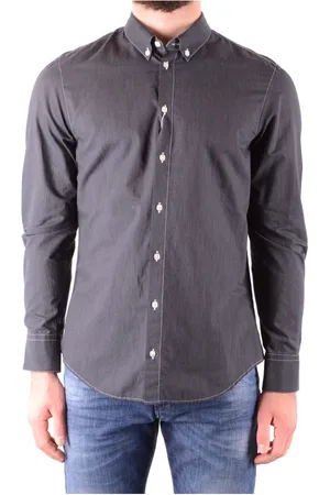 Emporio Armani Heren, Overhemden, Grijs, Maat: M