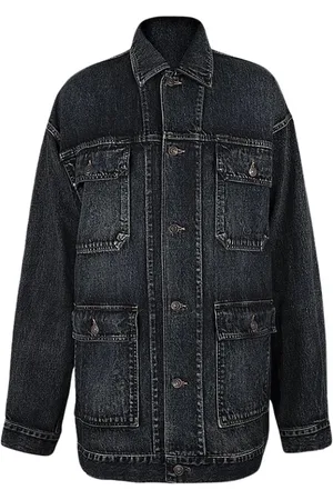Balenciaga Heren, Jassen, Blauw, Maat: XS Katoen