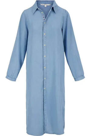 Zusss Dames, Jurken, Blauw, Maat: L Denim