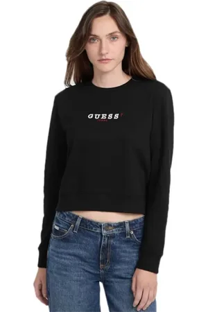 Guess Dames, Sweatshirts & Hoodies, Zwart, Maat: L Katoen
