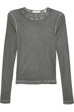 Helmut Lang Dames, Tops, Grijs, Maat: L