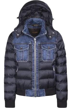 MOORER Dames, Jassen, Blauw, Maat: 3XS Denim