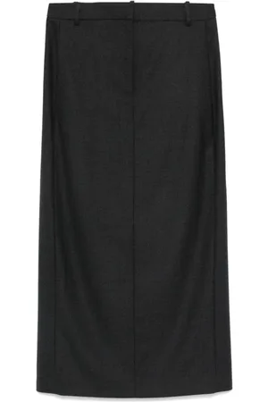 THEORY Dames, Rokken, Grijs, Maat: 2XS Wol