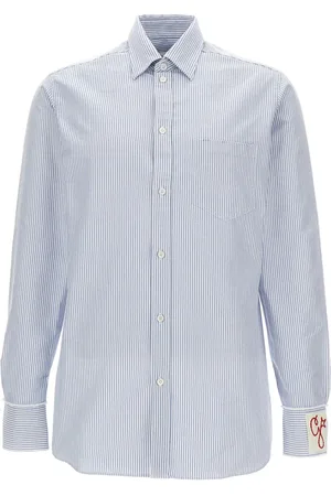 Golden Goose Dames, Blouses & Shirts, Blauw, Maat: M Katoen