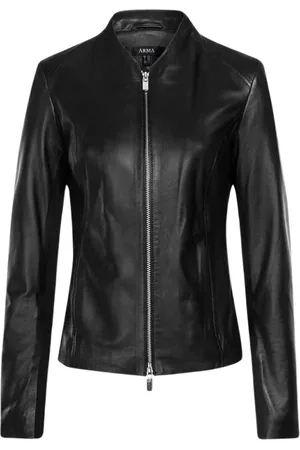 arma leder Dames, Jassen, Zwart, Maat: M Leer