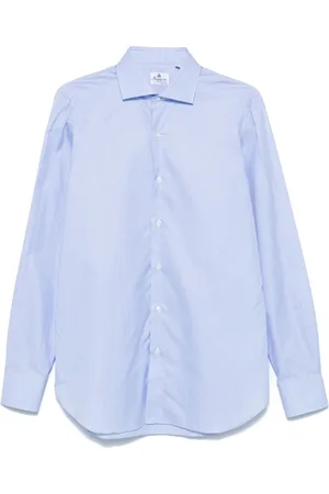 Finamore Heren, Overhemden, Blauw, Maat: XL Katoen