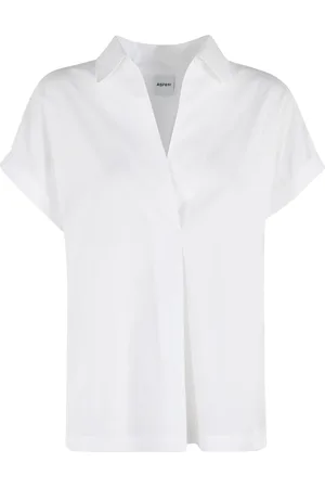 Aspesi Dames, Blouses & Shirts, Wit, Maat: XS Katoen